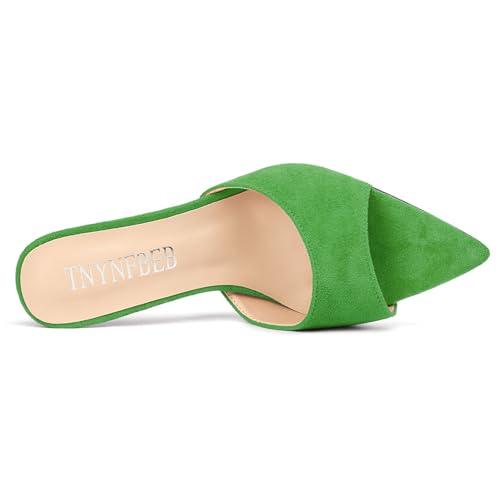 Image of TNYNFBEB Womens Stiletto High Heel Pointed Open Toe Sandals Mules Shoes Slingback Slip-on Prom Party Dress Summer 3.9 Inches Heels