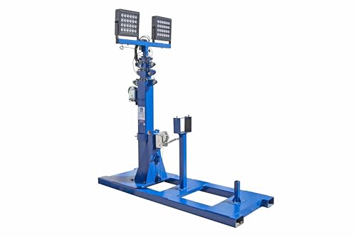 500W LED Light Tower - 6.7' to 20' - Telescoping Fold Over - (2) LED Lamps - 5-15 Cord Cap - 10 Degree Beam - 5000K