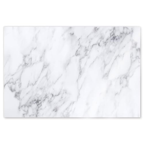 Salpicadero I decoración mármol blanco I 60 x 40 x 0.3 cm I elegante noble I protección de azulejos para placas de cocción y fregaderos I dv_792