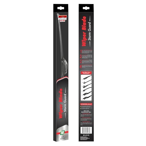 Water Repellent Wiper Blades, Windshield Wipers, Premium Windshield Wipers for All Seasons | Automotive Replacement Windshield Wiper Blades, Superior Visibility & Durability (1, 18)