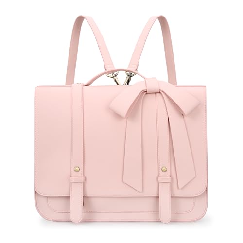 ECOSUSI Briefcase for Women Messenger Backpack PU Leather Laptop Bag Satchel Computer Bag for College Business Travel