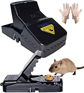 DANIQ Extra Large Rat Trap, Reusable Heavy Duty Pack of 2 Rat Traps for Indoors and Outdoors That Work Instantly, Kills Mouse, Fast, Effective and Extremely Sensitive Rodent Catcher.