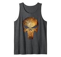 Punisher Skull Logo design. Officially Licensed Marvel Apparel 15MARV872 Lightweight, Classic fit, Double-needle sleeve and bottom hem