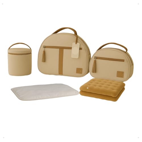 Kit Bolsas Para Bebê Saida Maternidade Com 5 Peças (Bege)