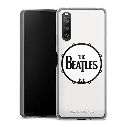 DeinDesign Coque en Silicone Compatible avec Sony Xperia 10 IV Etui Silicone Coque Souple The Beatles Rock ‘n’ Roll Logo - Les Beatles, Paul McCartney, John Lennon, RIngo Starr, George Harrison DeinDesign Coque en Silicone Compatible avec Sony Xperia 10 IV Etui Silicone Coque Souple The Beatles Rock 'n' Roll Logo