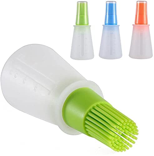 Shivansha Enterprise (2 pc 's) Silicone Oil Dispenser Bottle Brush Pastry Basting Brush Oil Honey Wine Sauce Grill Brush for Barbecue Cooking Frying Kitchen Tools Accessories-image-9