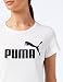 PUMA ESS Logo tee T-Shirt, Mujer, Puma White, L