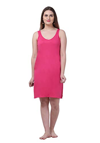 Image of Splash Cotton Rich Camisole Slip for Women| Long Kurti Slip /Suit Slip /Camisole Slip Knee Length - 139