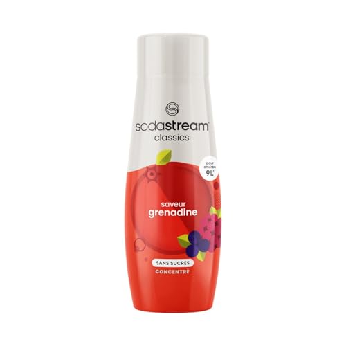 SODASTREAM – Concentré Grenadine Sans Sucres, Saveur Fruitée Intense pour Boissons Rafraîchissantes (440ml) - Le Lot De 3