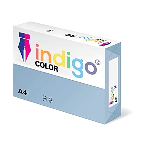 Indigo® A4 80gsm Coloured Copier Paper Multifunctional Ream 500 Sheets - Light Blue Cover