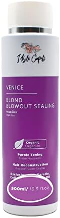 I Belli Capelli Venice Organic Keratin Treatment Formaldehyde Free- Blowout Reconstructive Organic Hair Treatment Straightening in 1 Step for Blond and Tinted Hairs-Progressiva, 500ml/16.9 fl.oz