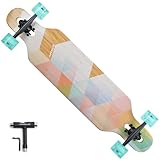 APOLLO Drop Deck Longboard Bamboo - Longboards Skateboard - Long Boards for Teenagers, Kids, Adults - Cruiser Longboards for Teens - Longboard Skateboard Girls - Long Board