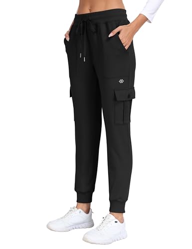 MoFiz Women's Fleece Cargo Joggers Hiking Pants High Waisted Thermal Outdoor Sweatpants for Women with Pockets3