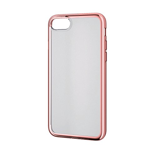 Amazon.co.jp: エレコム iPhone 8/ソフトケース/サイドメッキ/ローズ
