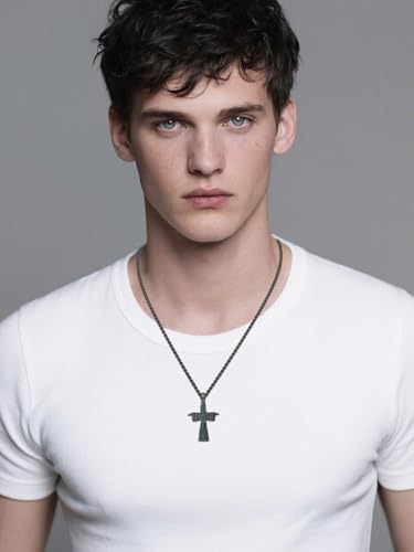 KiiKii Cross Necklace for Men Women 925 Sterling Silver St Joseph Medal Jesus Pendant Catholic Jewelry Gifts for Birthday Anniversary Christmas4