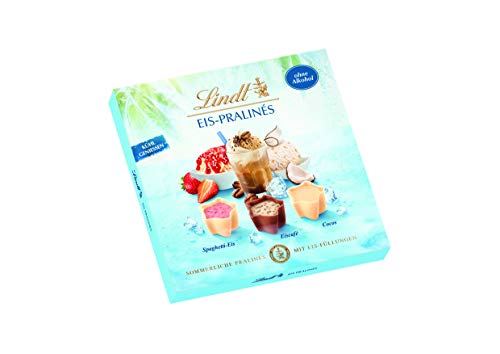 Lindt Eis Pralinés, ohne Alkohol, sommerliche Pralinés mit Eis-Füllung in den drei Sorten: Spaghetti Eis, Eiscafé und Cocos, 2er Pack (2 x 148 g)