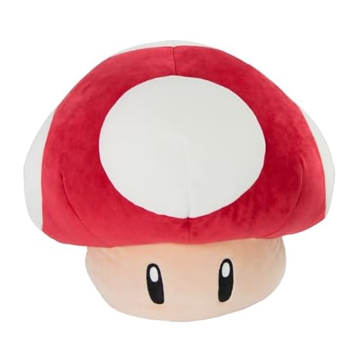 Club Mocchi- Mocchi- Nintendo Super Mario Plush - Mushroom Plushie - Collectible Squishy Plushies - 15 Inch
