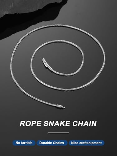 Chaîne serpent ChainsPro anti-noircissement collier ras du cou robuste 22"