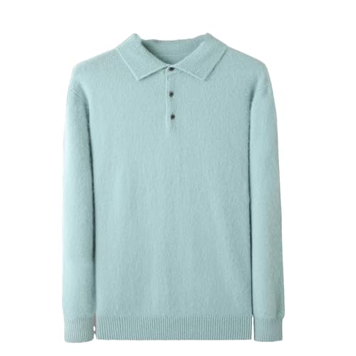 Dcvmvmn Men's Cashmere Knit Pullover Business Casual Sweater Winter Solid Color Loose Jumper
