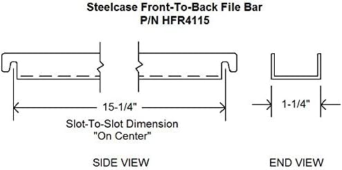 Steelcase Front to Back File Rails (2 per Set)