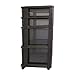 HOMZ Drawer Tower, 4-Tier Clear Plastic Storage Organizer Cart, Black Frame - Rolling Drawer Containers with Wheels for Bathroom, Bedroom, Office, and Classroom Organization