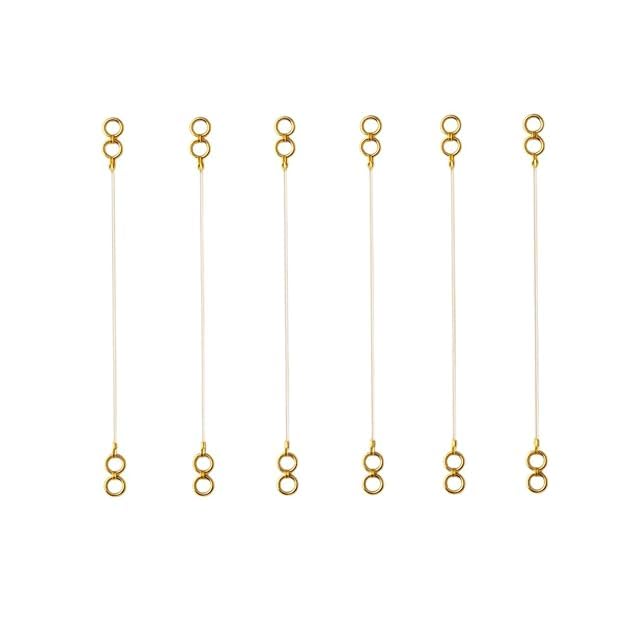 Daily Deals Gold Plated Invisible Transparent Stretchable Flexible and Adjustable Lightweighted Elastic Heavy Earrings Support Ear Chains for Women and Girls (Pack of 6)