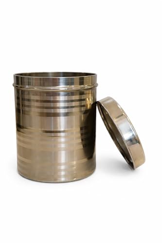 Image of Duodeno Stainless Steel Storage Container Set | 2.5kg, 3kg, 4kg & 5kg Airtight Canisters | Food-Grade, Rust-Free Steel Dabba for Kitchen | Ideal for Sugar, Tea & Spices (4-Piece)