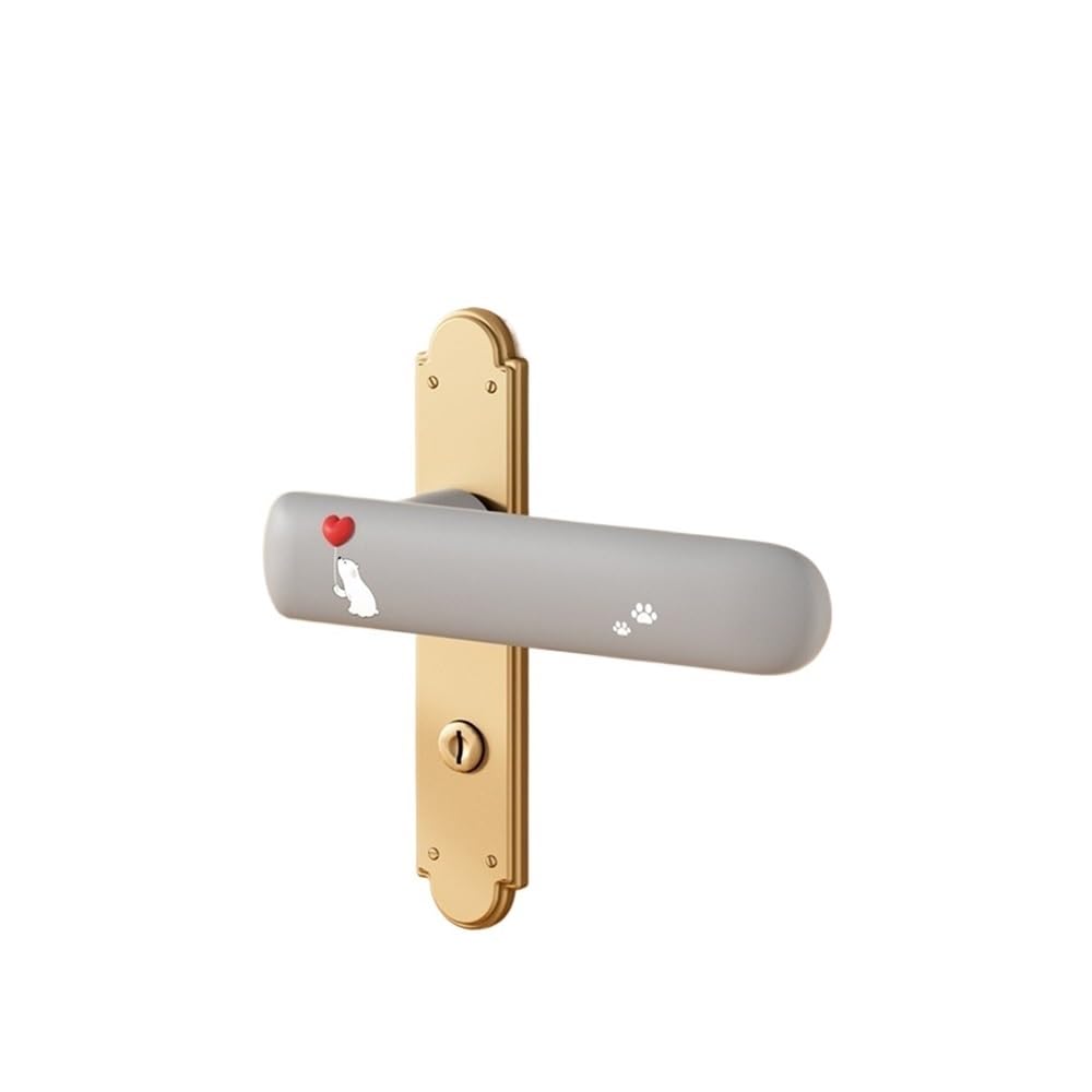 TIANSHENGQI Cute Silicone Door Knob Cover Cartoon Cold-Proof Handle Anti-Collision Protective Pad for Home(Grey-Right)