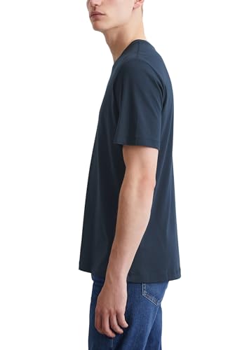 Marc OߴPolo Denim Herren T-Shirt aus Bio-Baumwolle Regular Fit, Blau (Navy Teal), XXL