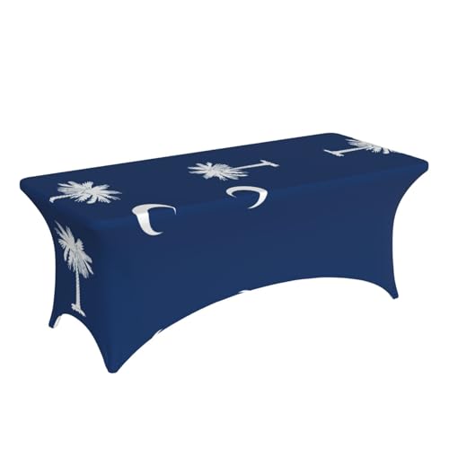 Nappe extensible drapeau Caroline du Sud lavable pour protéger et décorer une table 1,8m