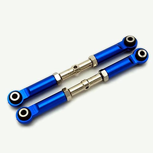 Hard Steel Front Down Ajustable Turnbuckles Camber Link Steering Link Assembled with Aluminum Ends Blue for Traxxas Slash Rustler Hoss Stampede 4x4 XO-1 Jato 5539