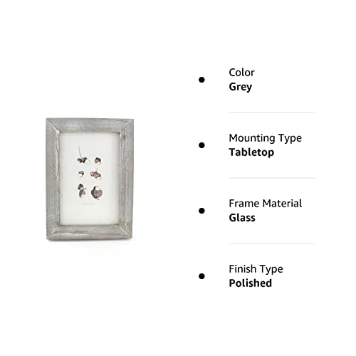 Zhenzan Frames 4X6 Inches Simple Rectangular Desktop Family Picture Photo Frame With Glass Front (Grey) #TOP4