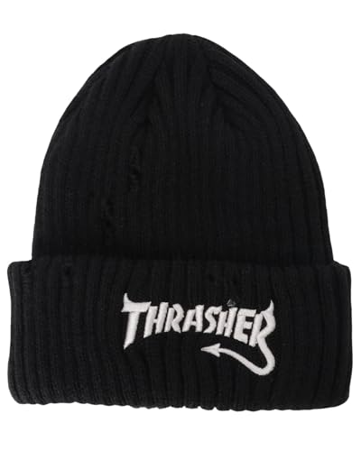 [スラッシャー] ニットキャップ Tail LOGO・ダメージ加工 [ 25TH-N51 / CAP ] 帽子 BLK FR