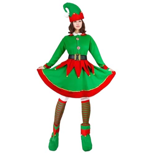 Robe d'elfe à manches longues pour femme avec accessoires de cosplay