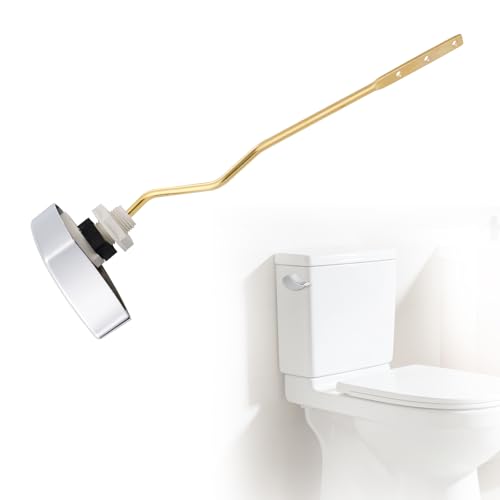 Image of iFealClear Metal Toilet Handle Replacement Compatible with TOTO THU068-CP Trip Lvr for St743S, St406 Soild Brass Toilet Tank Flush Lever, Side Mount Toilet Trip Levers, Chrome