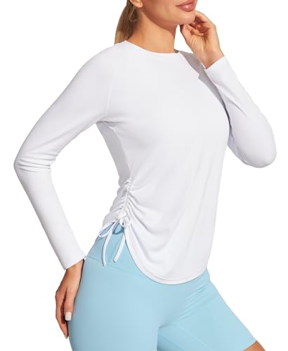 IUGA Rash Guard for Women UPF 50+ Long Sleeve Sun Shirts Swim Shirts for Women Lightweight UV Protection Shirts Hiking Tops