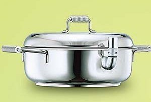 Fogacci 0342 Tegame, Acciaio Inossidabile, Grigio, 26 cm