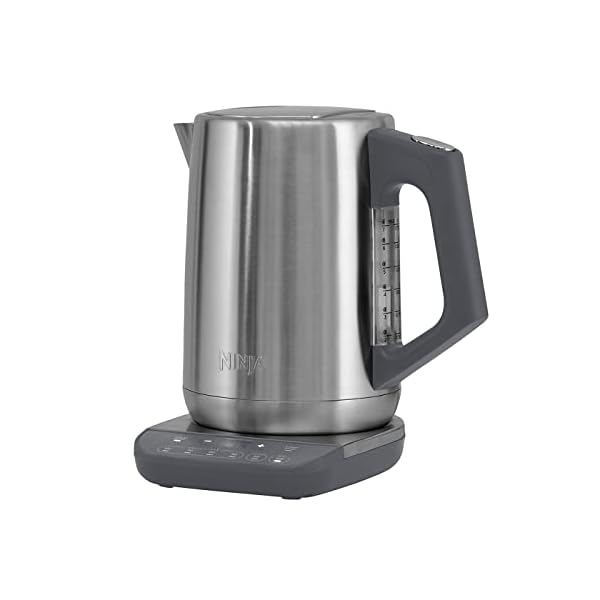 Ninja-Perfect-Temperature-Kettle-17L-with-Temperature-Control-LED-Display-Easy-to-Use-Kettle-with-Rapid-Boil-and-Temperature-Hold-Stainless-Steel-KT201UK Ninja Perfect Temperature Kettle, 1.7L, with Temperature Control, LED Display, Easy to Use Kettle with Rapid Boil and Temperature Hold, Stainless Steel KT201UK