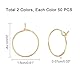 UNICRAFTALE Über 100pcs 15.5mm 2 Farben Ohrring Creolen Weinglas Charms Ringe Edelstahl Creolen Weihnachten Creolen Rohling Für Frauen Ohrringe Selber Machen Set, Gold Und Edelstahl Farbe