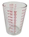 4 Oz Measuring Glass, in Ml, Oz, Tsp, Tbs, Pack of (2)