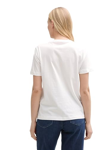 TOM TAILOR 1045534 Camiseta, 10332-off White, L Mujeres