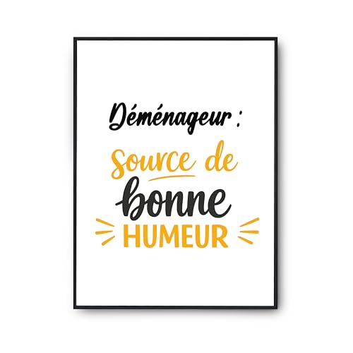 Poster déménageur Otshirt pour décoration murale humoristique de bureau ou maison