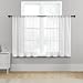 MRTREES Sheer Curtains White 45 inches Long Kitchen Curtains Sheers Basement Short Curtains Living Room Small Curtain Bedroom Voile Window Curtain Panels Rod Pocket 2 Panels