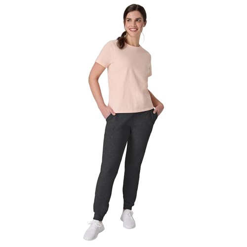 Image of Hanes Women's Sweatpants - EcoSmart Fleece Joggers - Open-Bottom Pocketless Pull-On Lounge Pants - Reg. & Petite Sizes