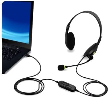 USBHEADSET1 USB Headset with HD Microphone; Noise-Canceling; in-Line Volume Control; Comfortable Over-The-Head Design; Compatible with PC/Laptop - Image 7