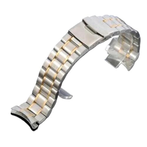 Montre à extrémité incurvée en acier pour remplacer un bracelet usé sans espace vide
