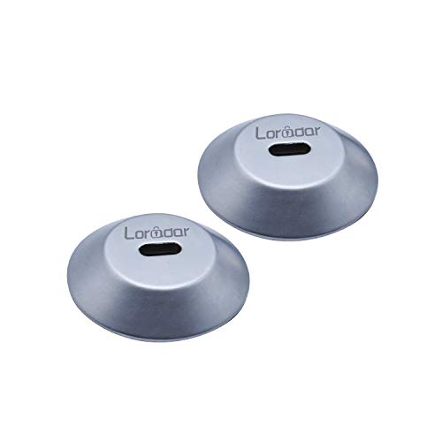 Loradar Adhesive Security Plate with Slot for Cables to Lock Down Laptops, Tablets, Monitors and Other Devices (Silver 2Pack)