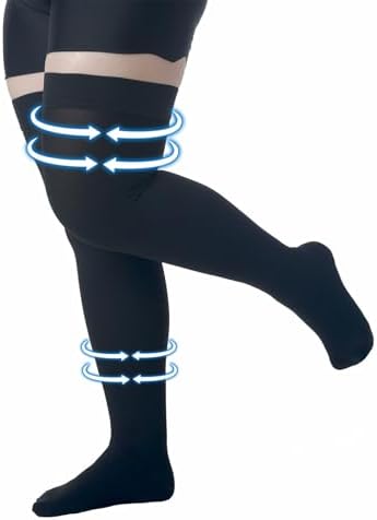 Feel The Support! 20-30 MmHg Thigh High Compression Stockings For Men & Women – Varicose Vein Relief By VARCOH