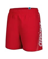Arena Jungen Fundamentals Logo Jr Boxer Swim Trunks, Red-White, 152 EU
