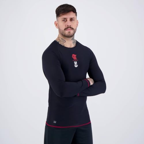 Camisa Térmica Flamengo Guanabara Manga Longa Preta